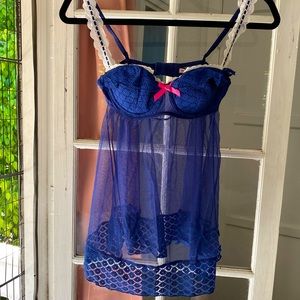 VICTORIA’S SECRET dark blue push up cami